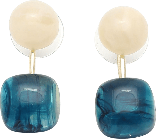 Women's Blue Stone Drop Earrings