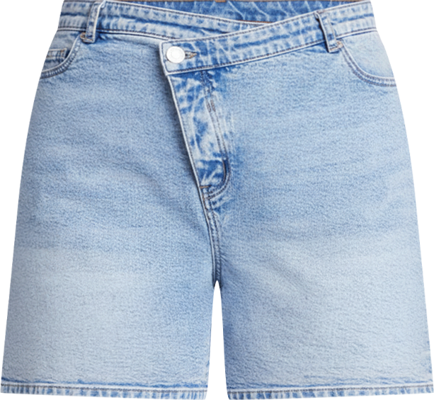 Women's Plus Size Overlap Waistband Shorts