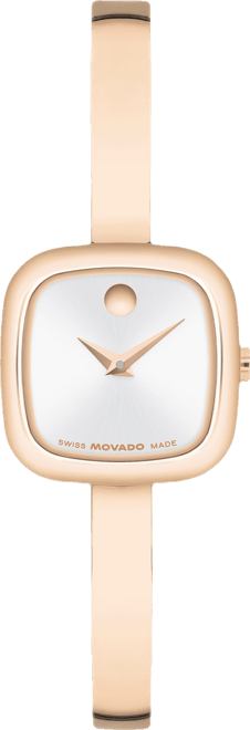 Women's Museum Cushion Swiss Quartz Rose Pvd Bangle Watch, 21.50mm