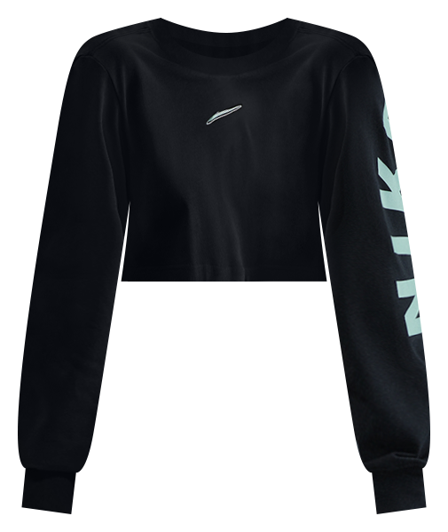 Nike Sportswear Women's Oversized Long-Sleeve Cropped Graphic T-Shirt