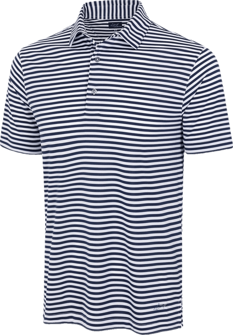 Greg Norman ML75 Recycled Microlux Yarn Dye Stripe Golf Polo
