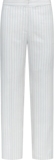 Women's Linen Blend Striped High Waist Pants