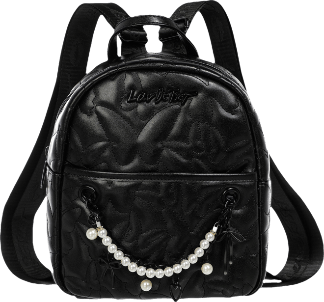 Luv Betsey Embroidered Butterfly Backpack with Pearl Charm