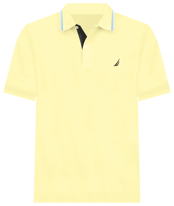 Men's Textured Tipped Collar Polo Shirt