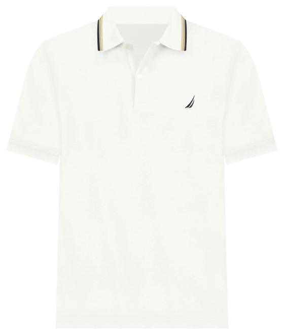 Men's Textured Tipped Collar Polo Shirt