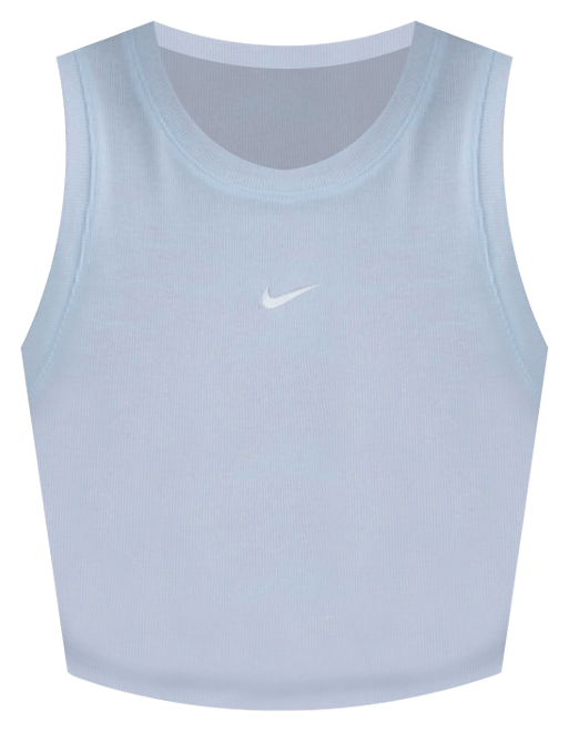Nike Women's Sportswear Chill Knit Tight Cropped Mini-Rib Tank Top