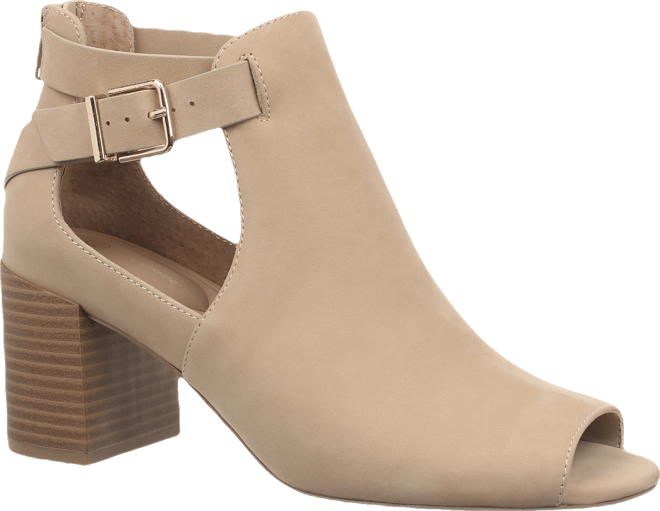 Women's Gaell Leather Block Heel Peep Toe Shooties, Created for Macy's