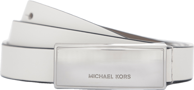 Micheal Kors Women's Plaque Leather Belt