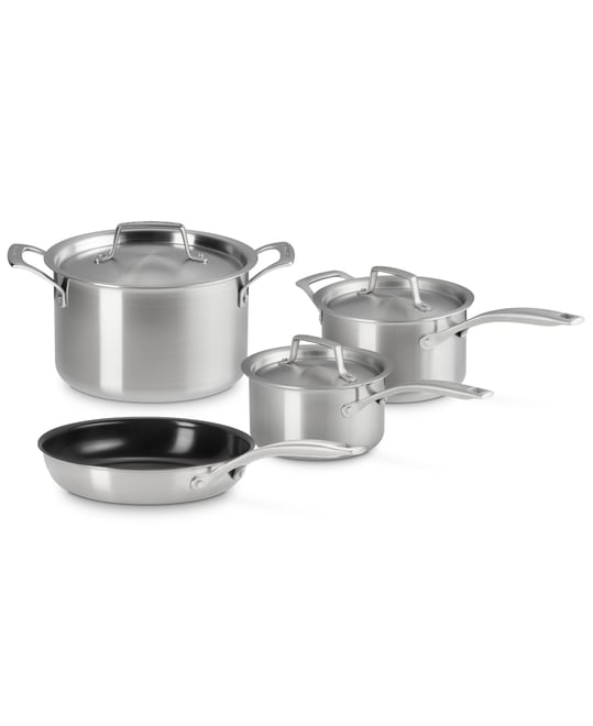 Essential Stainless Steel 7-Pc. Cookware Set
