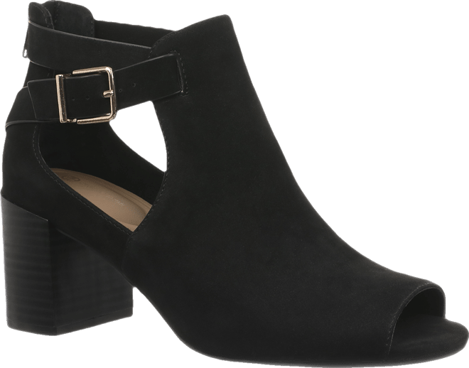 Women's Gaell Leather Block Heel Peep Toe Shooties, Created for Macy's
