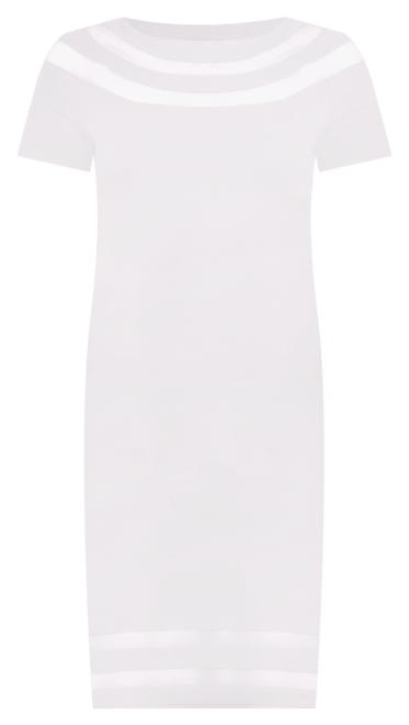 Petite Short Sleeve Dress with Mesh Insets