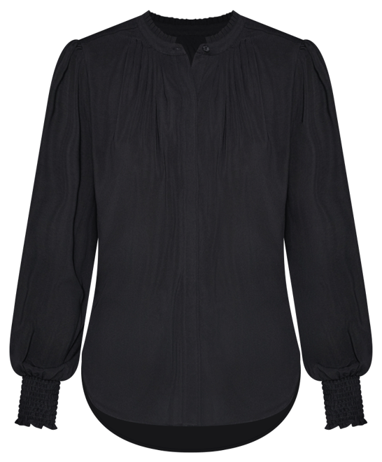 Women's Blouson-Sleeve Button-Front Blouse
