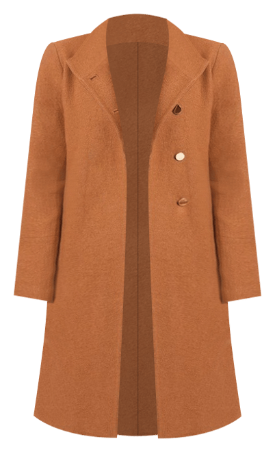 Cristina Felted Wool Coat in Brown