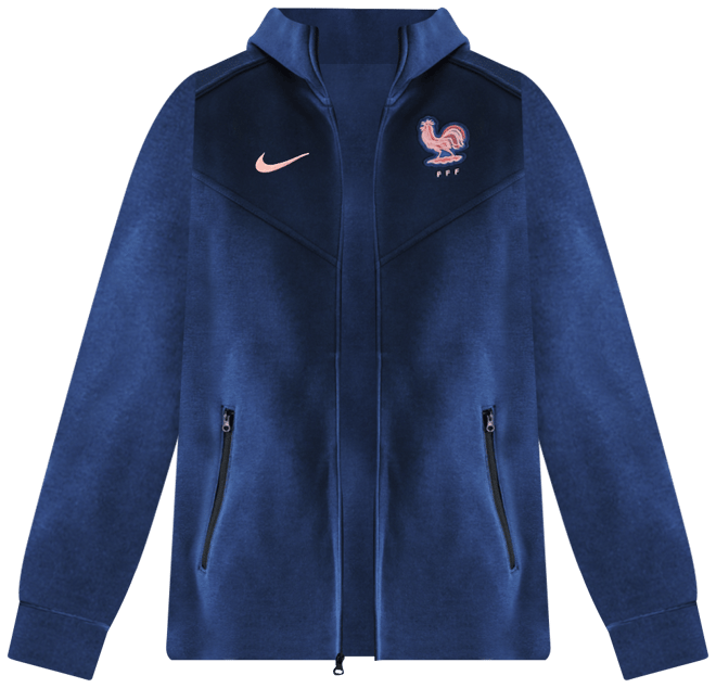 FFF Tech Windrunner Nike Football-hættetrøje i fleece med lynlås til kvinder