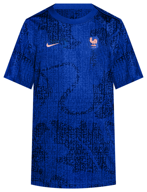 FFF Academy Pro Haut de foot à manches courtes d'avant-match Nike Dri-FIT pour homme