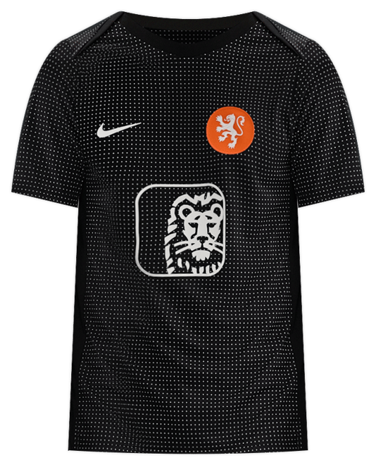 Netherlands Academy Pro Playera de manga corta de fútbol Nike Dri-FIT para antes del partido para hombre