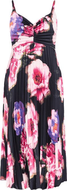 Plus Size Ariana Pleat Print Maxi Dress