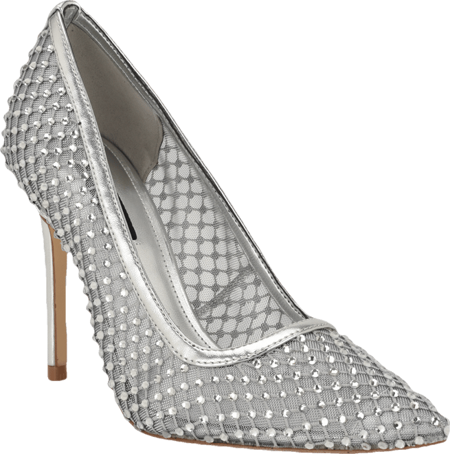 Women's Fresh Rhinestone Mesh Stiletto Pumps