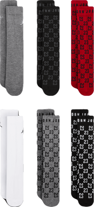 Jordan Monogram Essentials Big Kids' Crew Socks (6 Pairs)