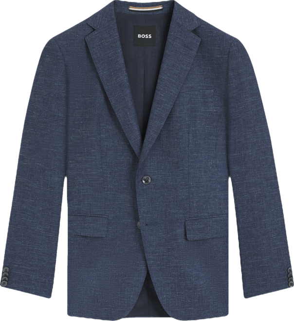 Boss by  Men's Patterned Stretch Slim-Fit Blazer