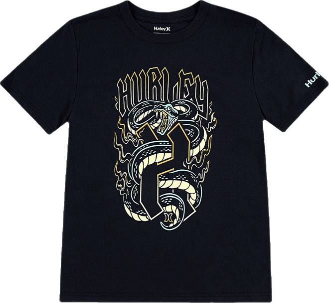 Hurley Big Kid Boys Crew Neck Short Sleeve Regular Fit Graphic T