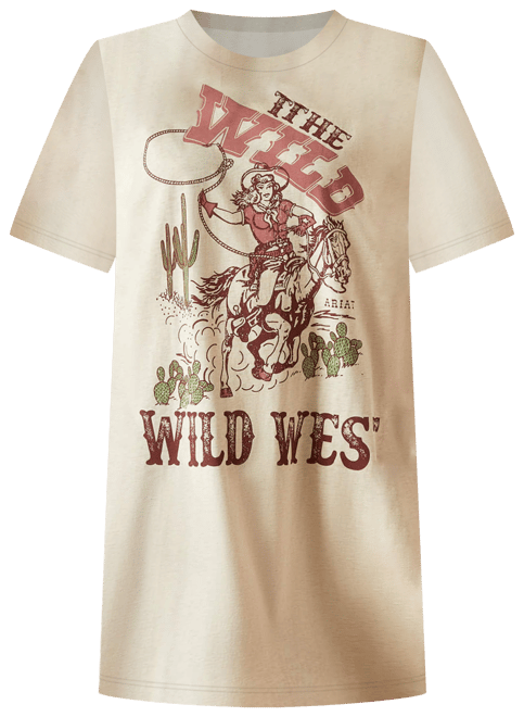 Women's Wild Cowgirl T-Shirt Dress