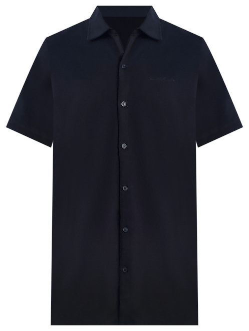 Men's Short Sleeve Collared Knit Button Front T-Shirt