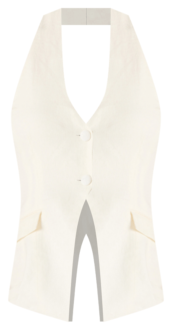 Women's Brielle Button-Front Halter Vest