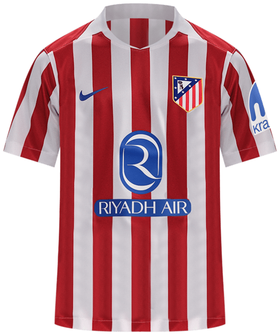 Atlético Madrid 2025/26 Stadium Home Men's Nike Dri-FIT Soccer Replica Jersey
