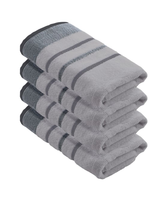 . Luxurious Cotton Decorative 4-Piece Hand Towel Set