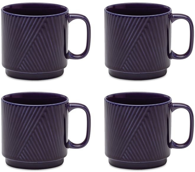 Modulus Textured Mugs, Set of 4