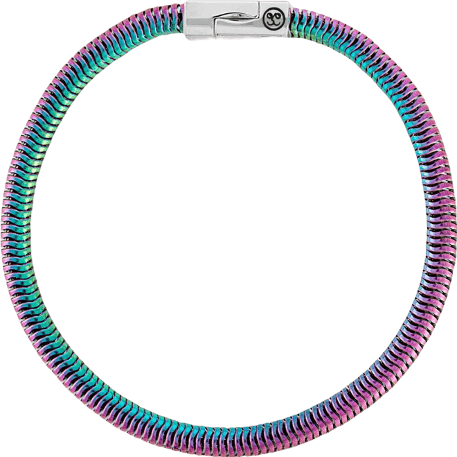 Rainbow Snake Link Chain Bracelet in Anodized Stainless Steel, Exclusively at Macy's