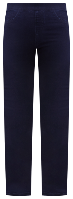 Petite Mid-Rise Pull-On Straight-Leg Jeans, Exclusively at Macy's