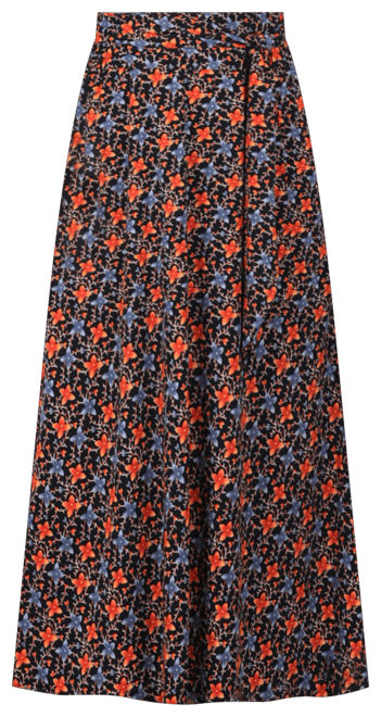 Petite Maxi Skirt with Sash Waist Tie