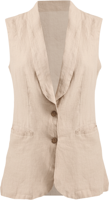 Women's Sleeveless Hemp Jacket