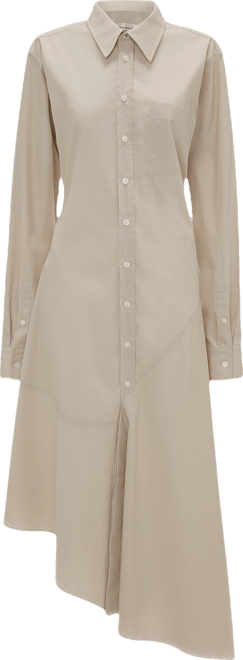 Panelled Shirt Dress In Pumice