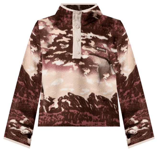 Women's Helvetia™ II Printed Cropped Half Snap Fleece Pullover