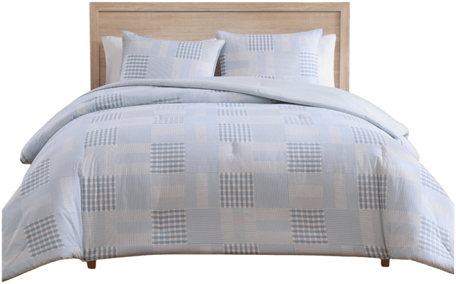 Hamptons Patchwork Cotton 3-Pc. Comforter Set, King
