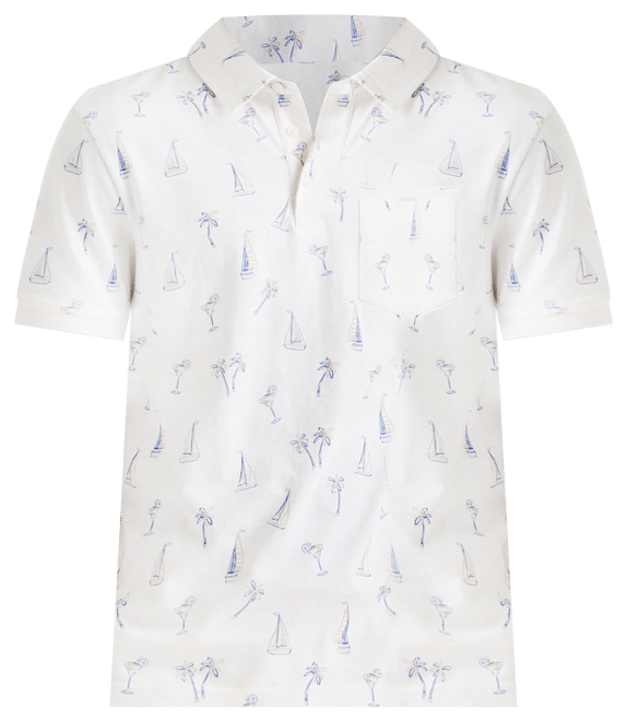 Men's Classic-Fit Sailboat Graphic Polo Shirt