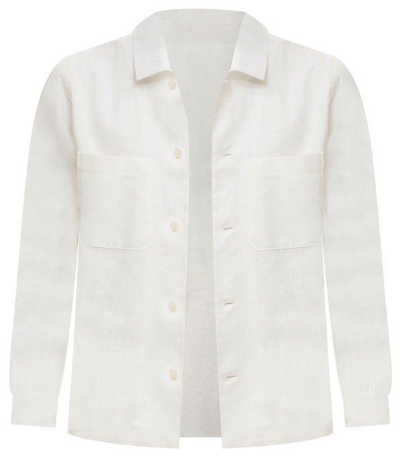 Men's Pockets Linen Overshirt