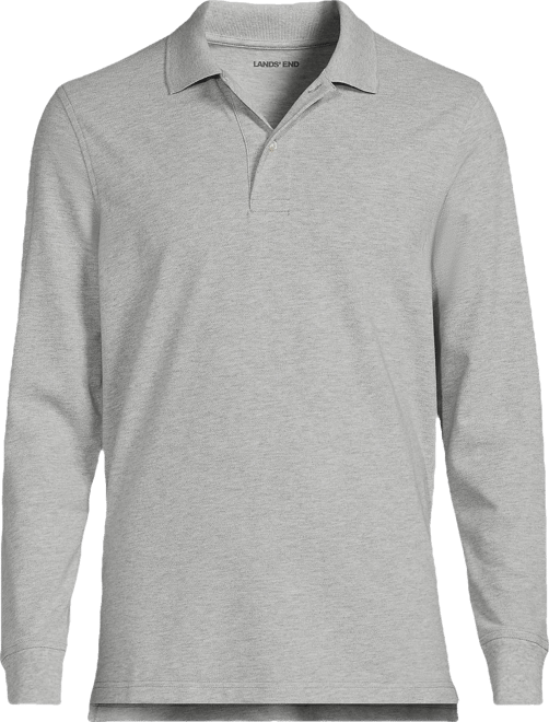 Men's School Uniform Long Sleeve Mesh Polo Shirt