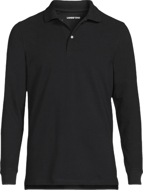 Men's School Uniform Long Sleeve Mesh Polo Shirt