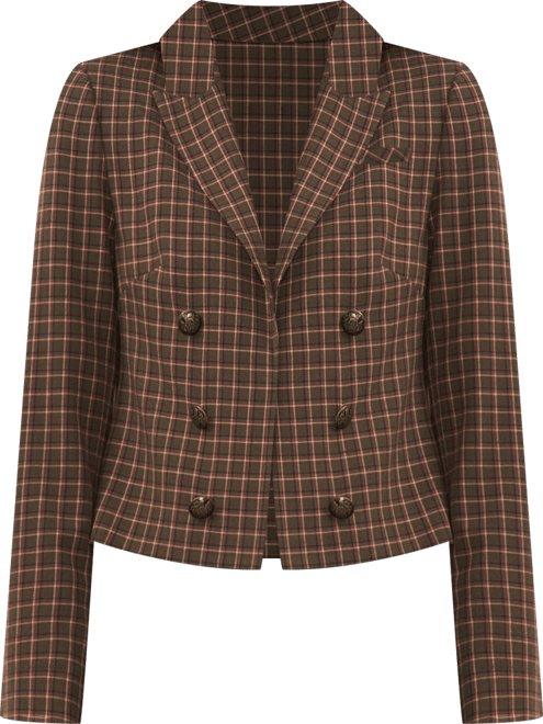 Women's Cropped Open-Front Blazer