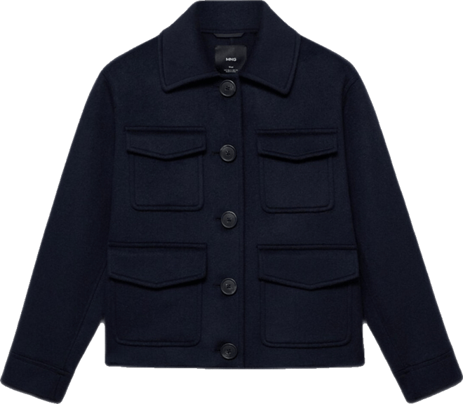 Women's Pockets Detail Wool-Blend Jacket