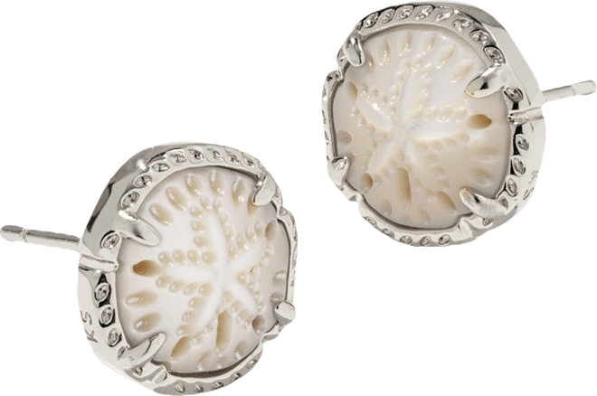 Sand Dollar Mother-of-Pearl Stud Earrings