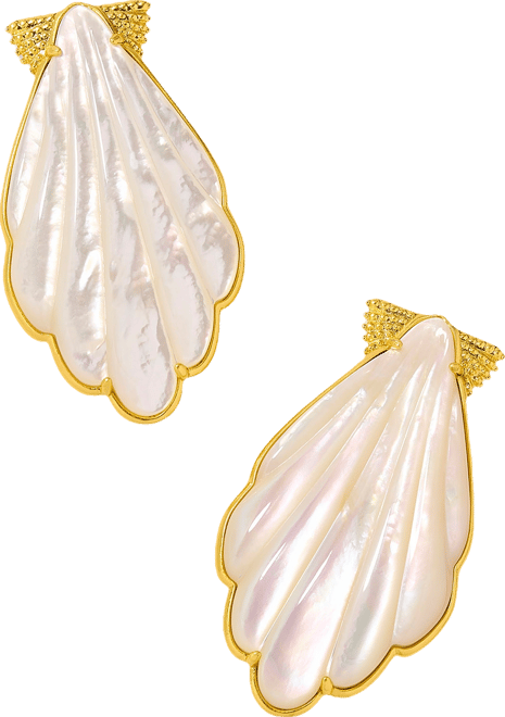 Gold-Tone Alexa Mother-of-Pearl Shell Earrings