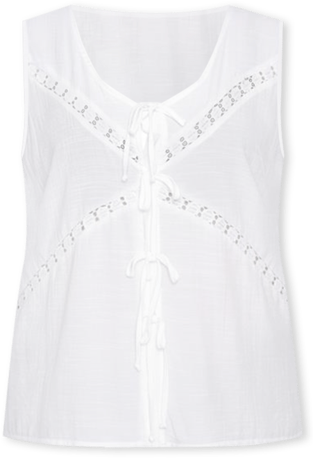 Plus Size Sleeveless Tie Detail Top