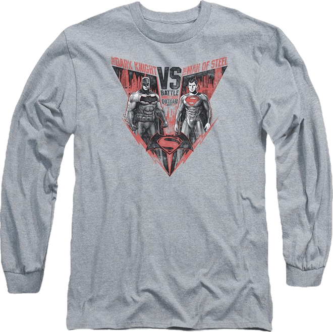 Men's Batlle For Gotham Long Sleeve Adult Tee / T-Shirt