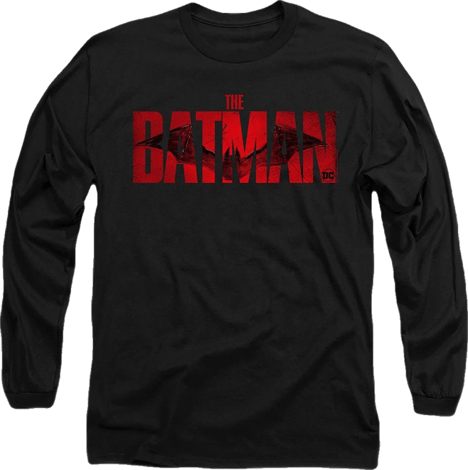Men's The Crimson Drawn Bat Logo Long Sleeve Adult Tee / T-Shirt