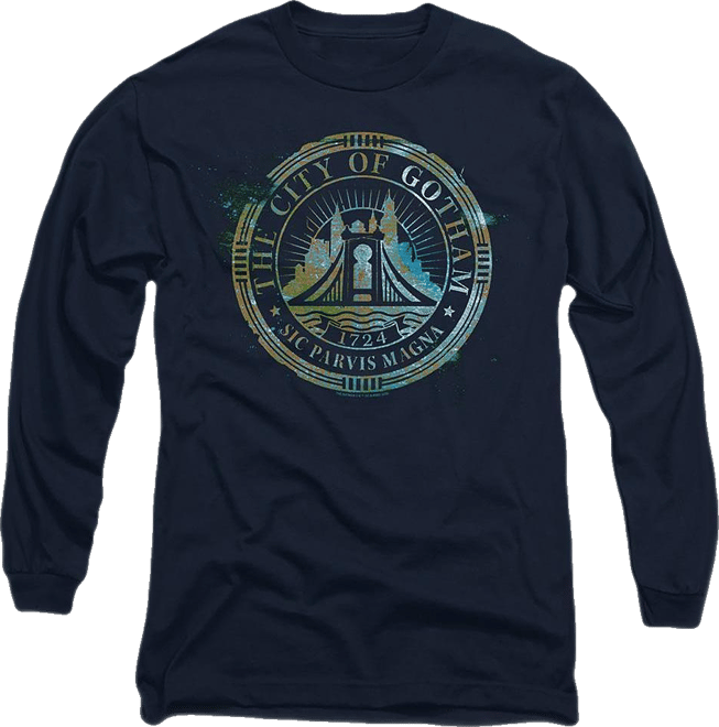 Men's The City Of Gotham Long Sleeve Adult Tee / T-Shirt